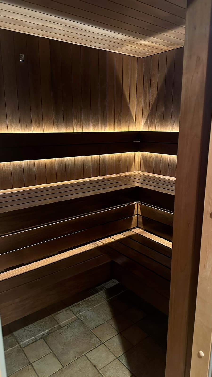 Hotel sauna interior