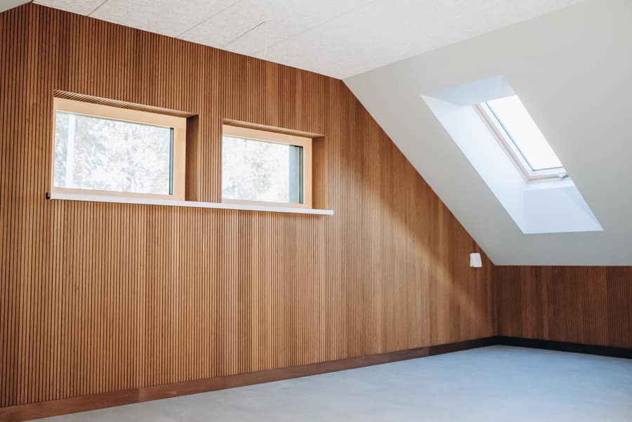Attic interior finishing